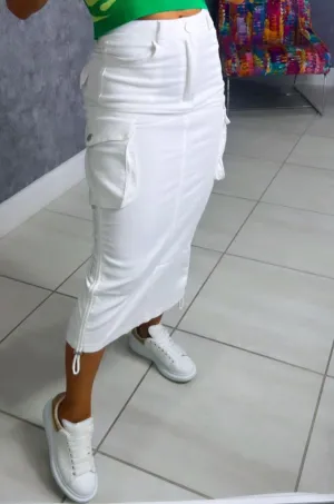 4397 Cargo midi skirt