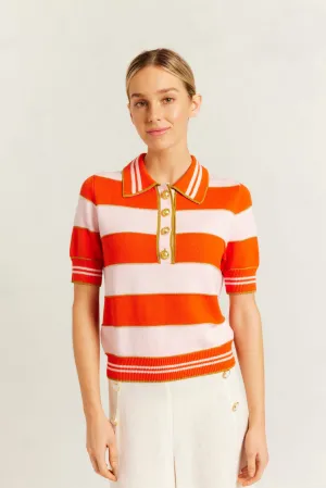 Amalfi Polo Top in Fiesta