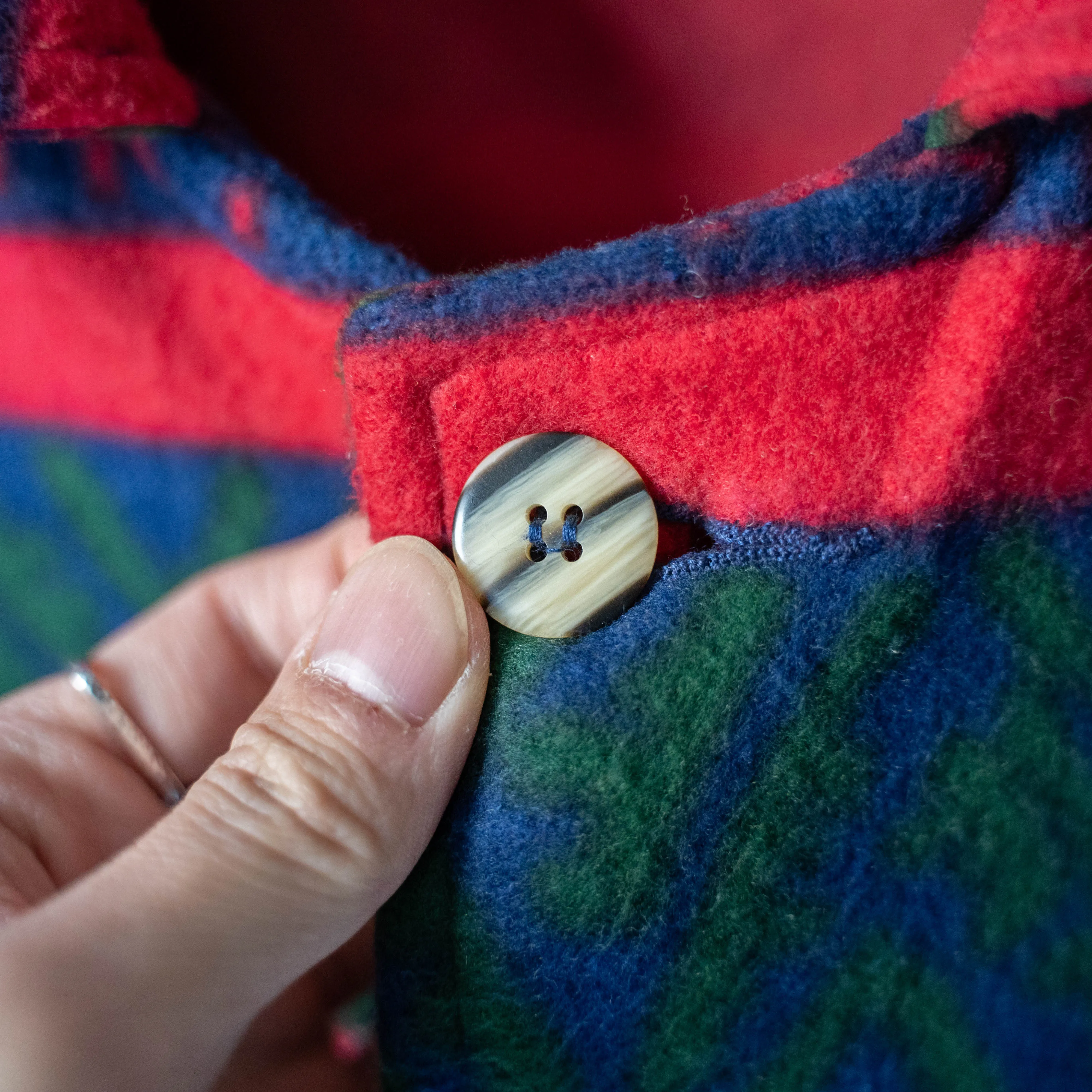 around 1980s Swiss ethnic pattern fleece jacket