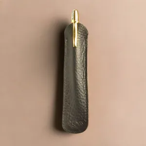 Aston Leather 1 Pen Slip - Black