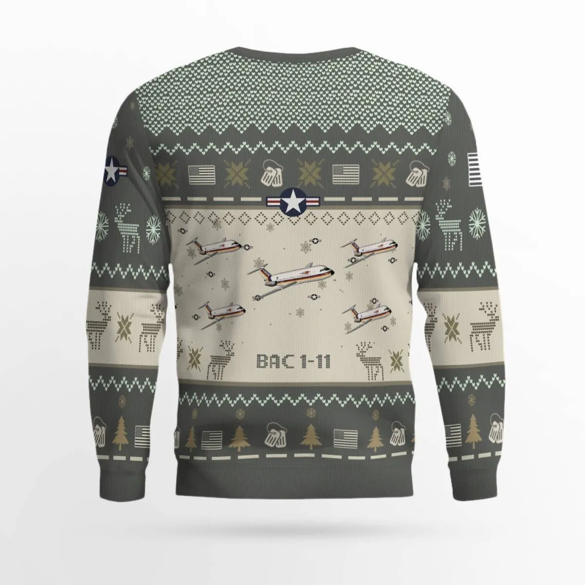 BAC 1-11_Aircraft Ugly Sweater, Ugly Sweater Christmas Shirt for Men Dad Veteran