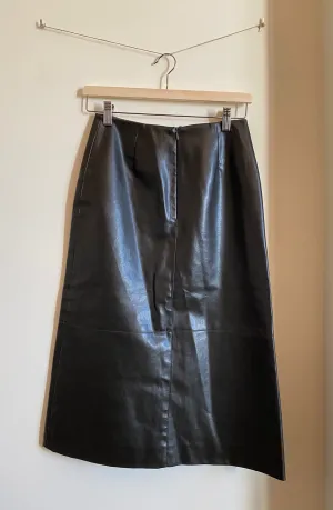 Cacharel black leather skirt