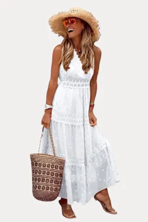 Chiffon Spliced Midi summer Dress