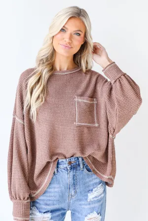 Cold Days Waffle Knit Top