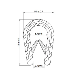 COR P 1.011 EDGE TRIM WITH SELF GRIP SEAL