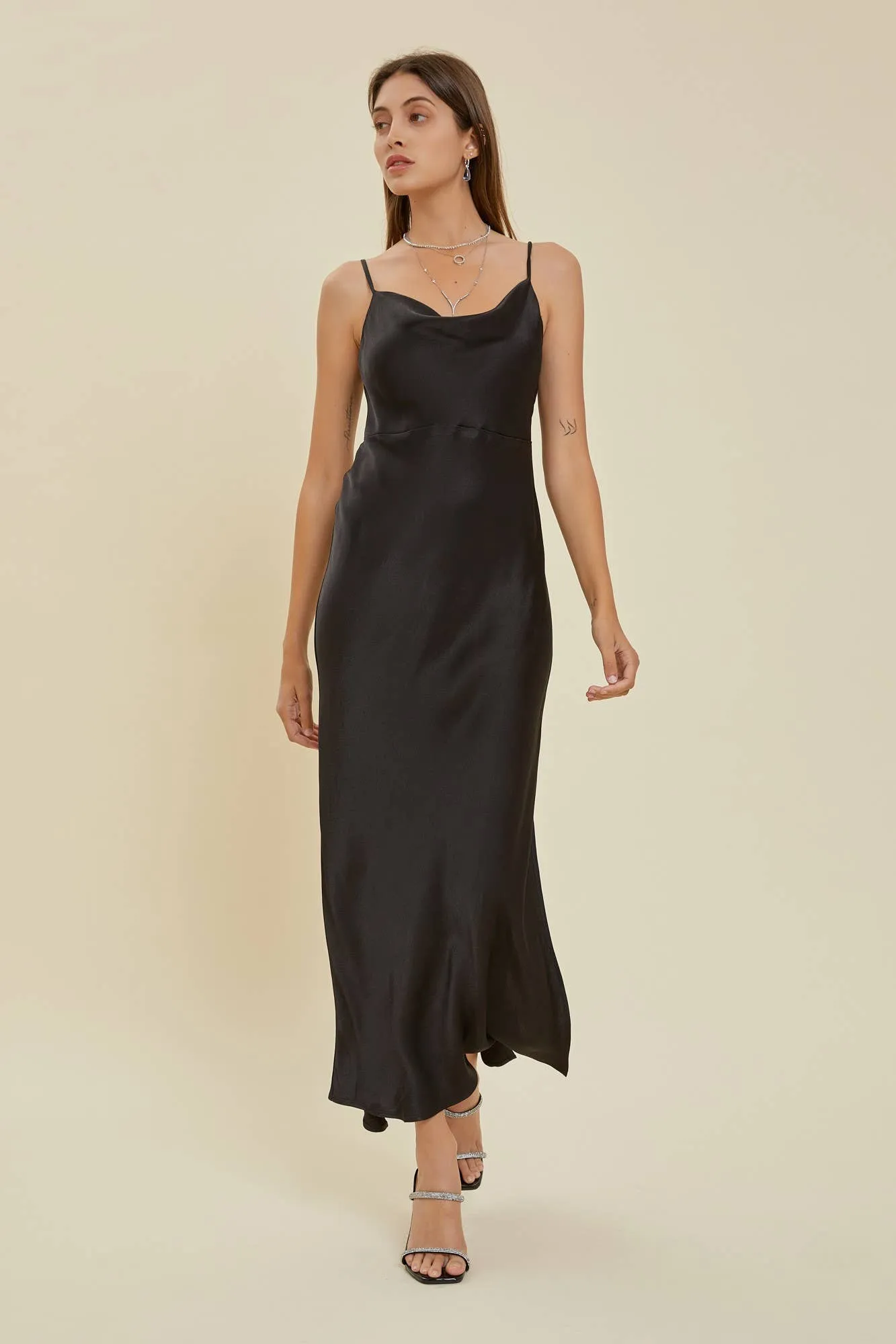 Cowl Neck Slip Dress