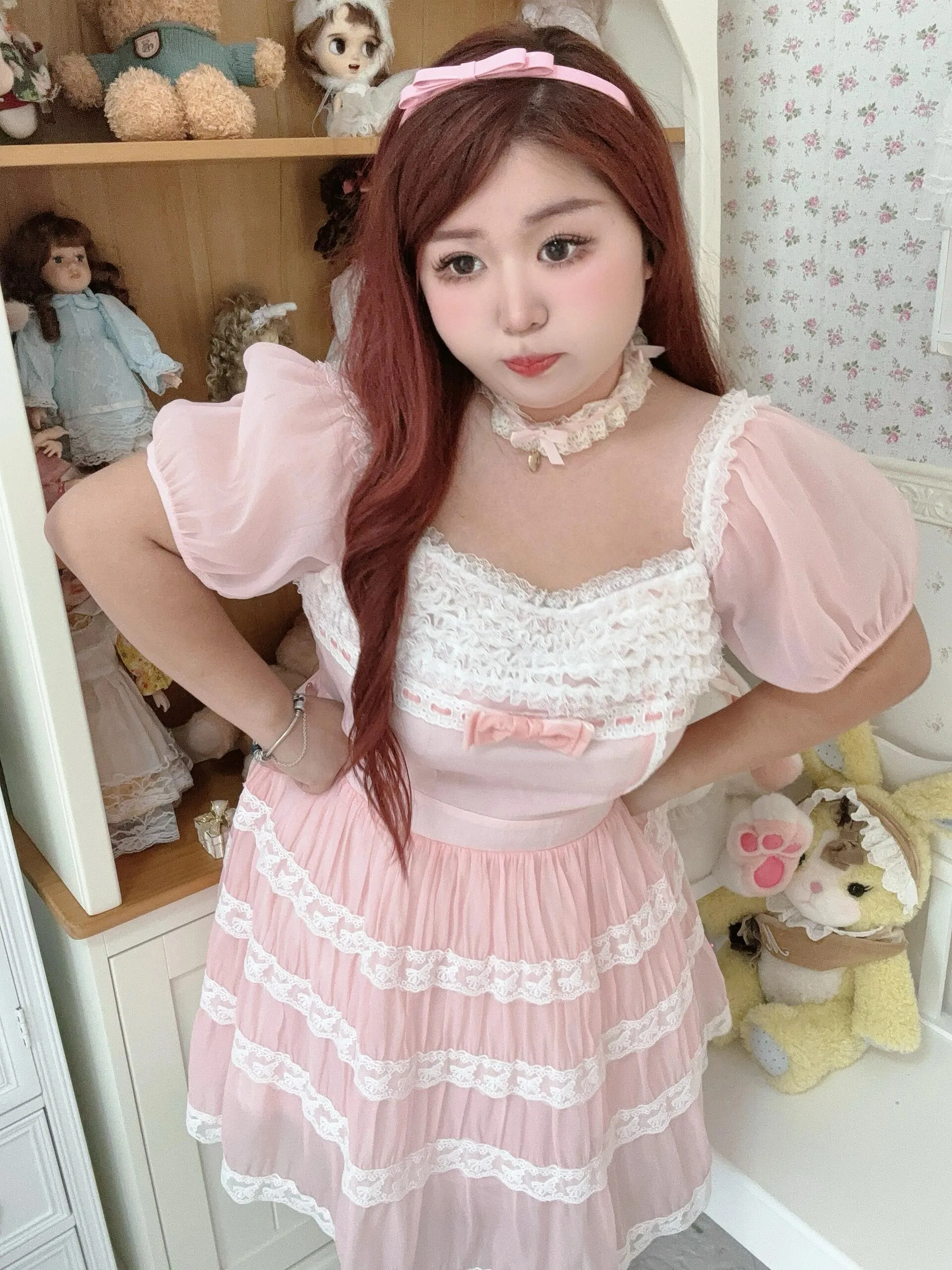 [Curve Beauty] Rosette Fairy Princess Dress
