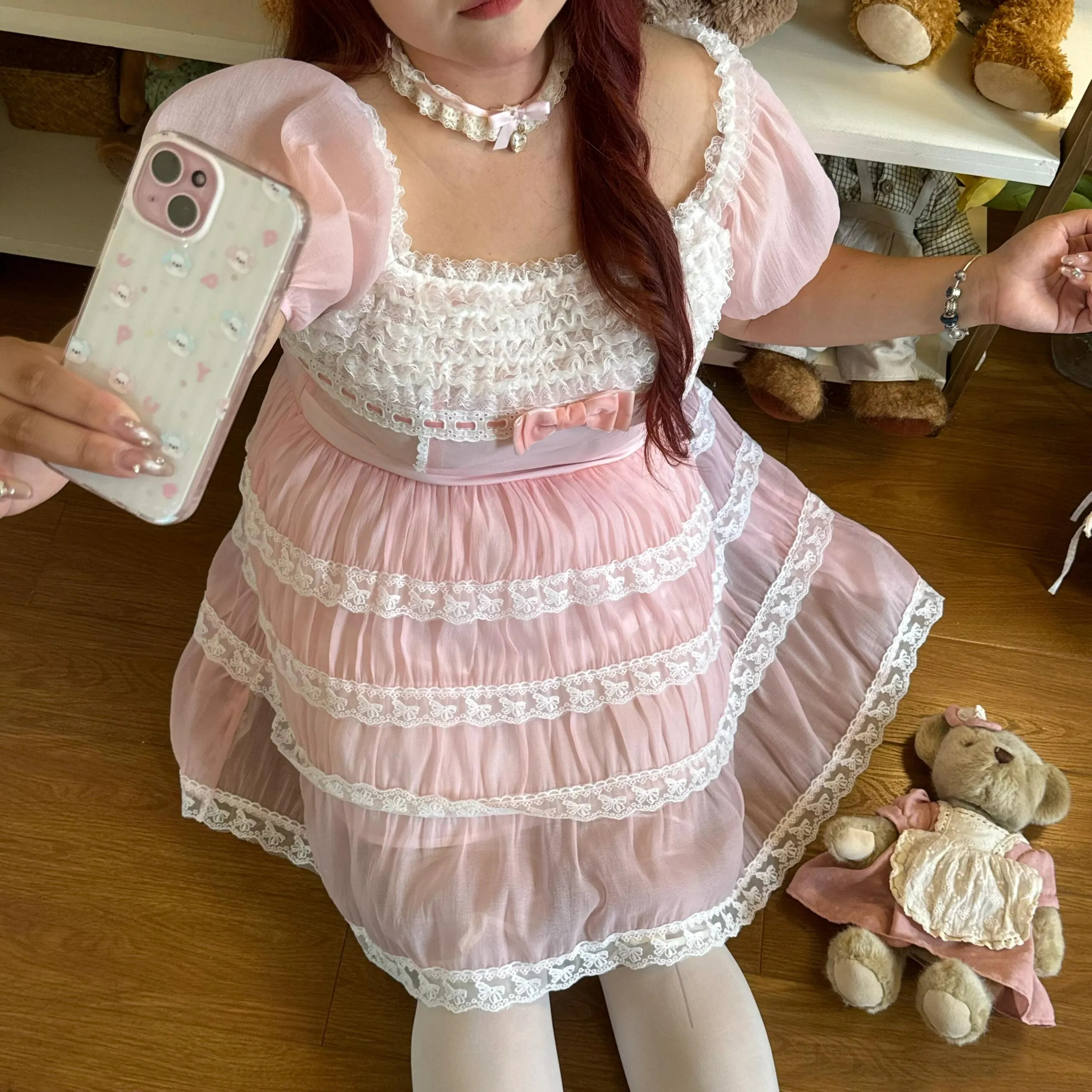 [Curve Beauty] Rosette Fairy Princess Dress