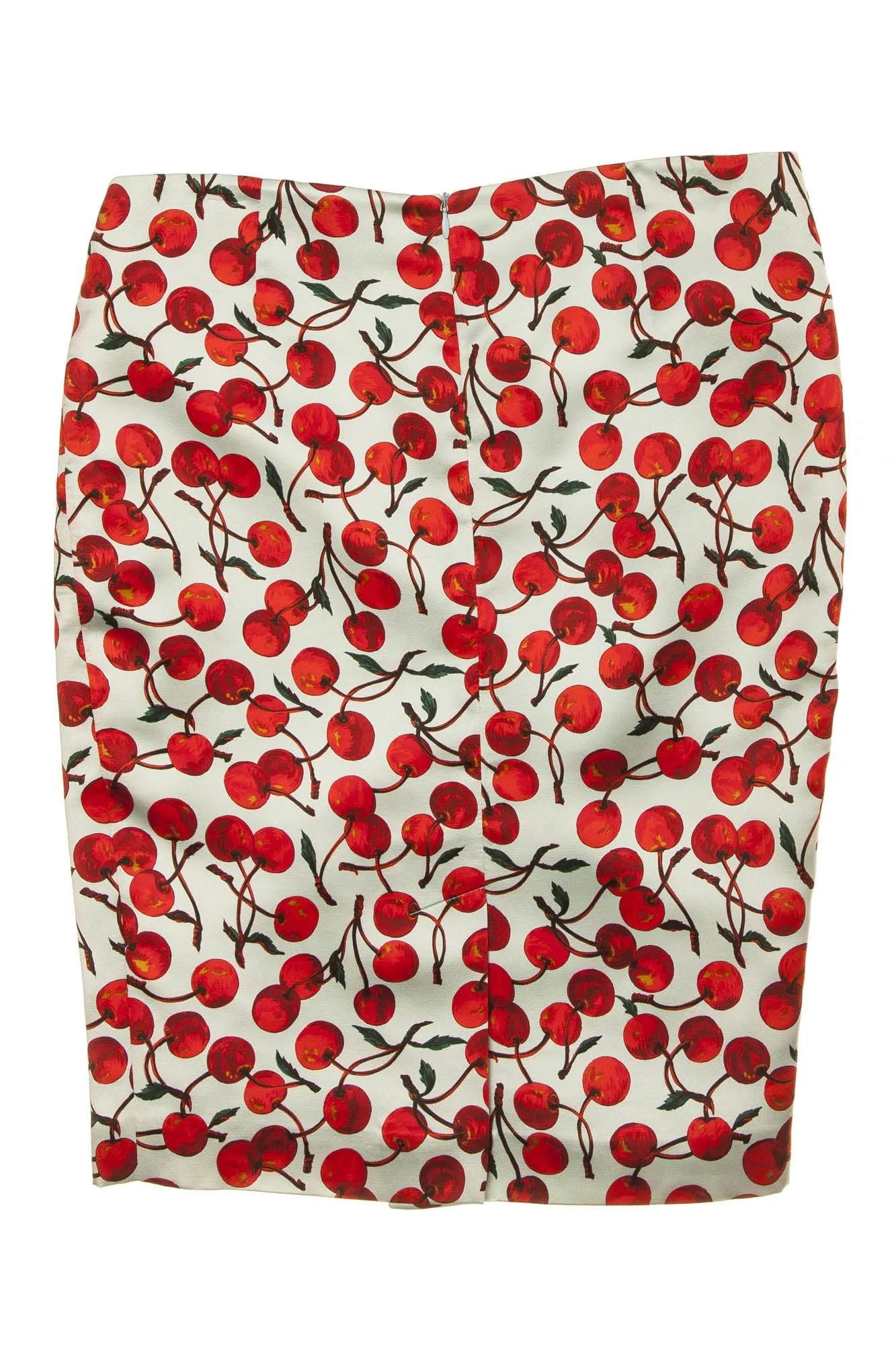 Dolce & Gabbana - Baby Blue Pencil Skirt with Cherries -
