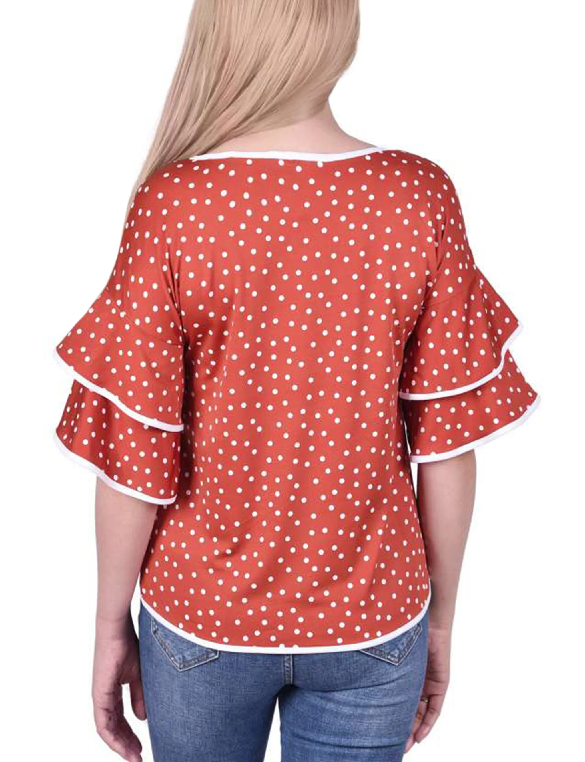 Double Layer Elbow Sleeve Top