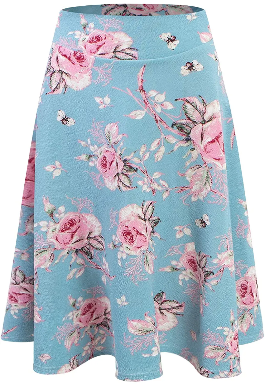 Doublju Womens High Waist Midi A-Line Skirt