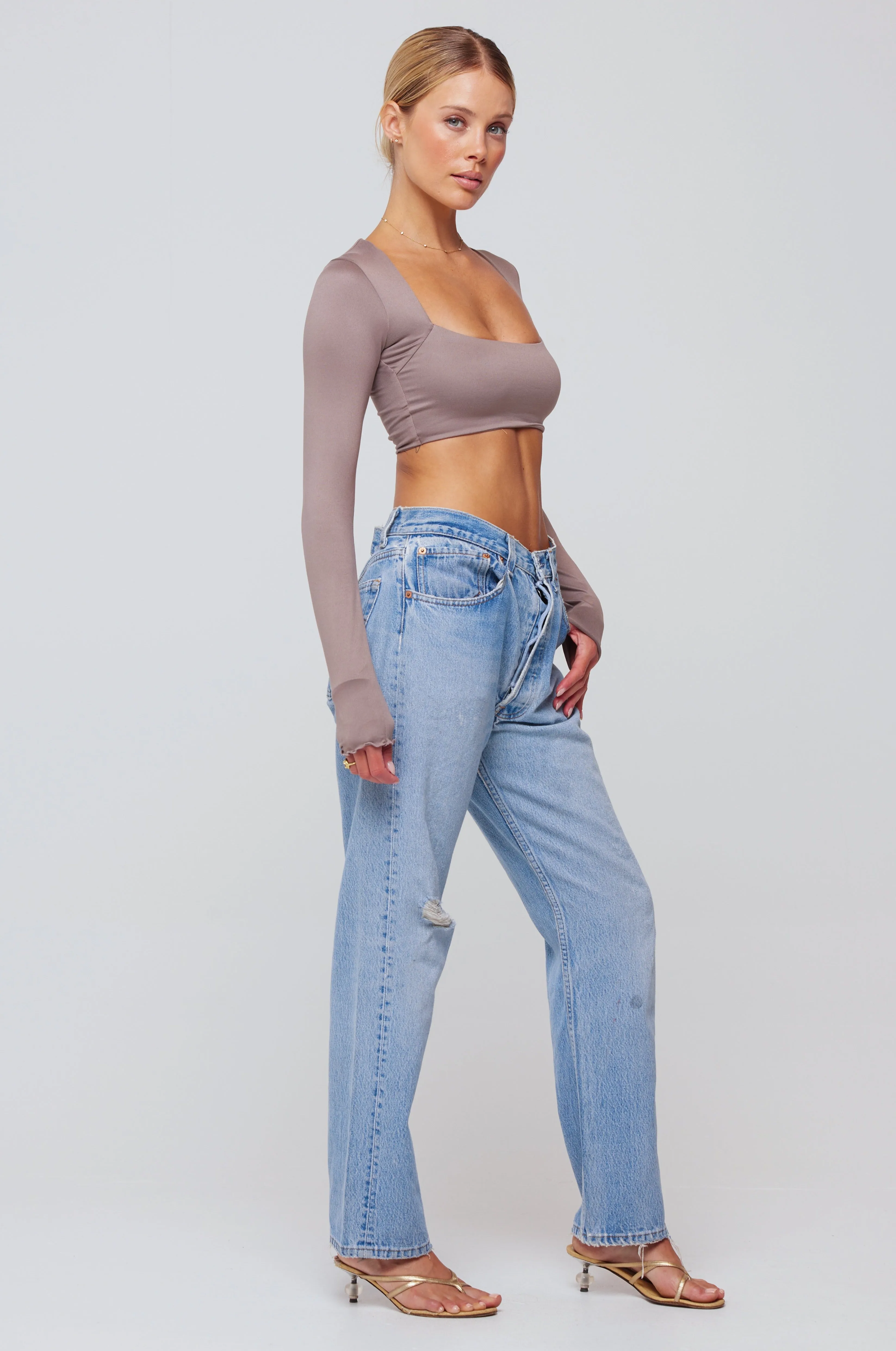 Emily Top in Taupe