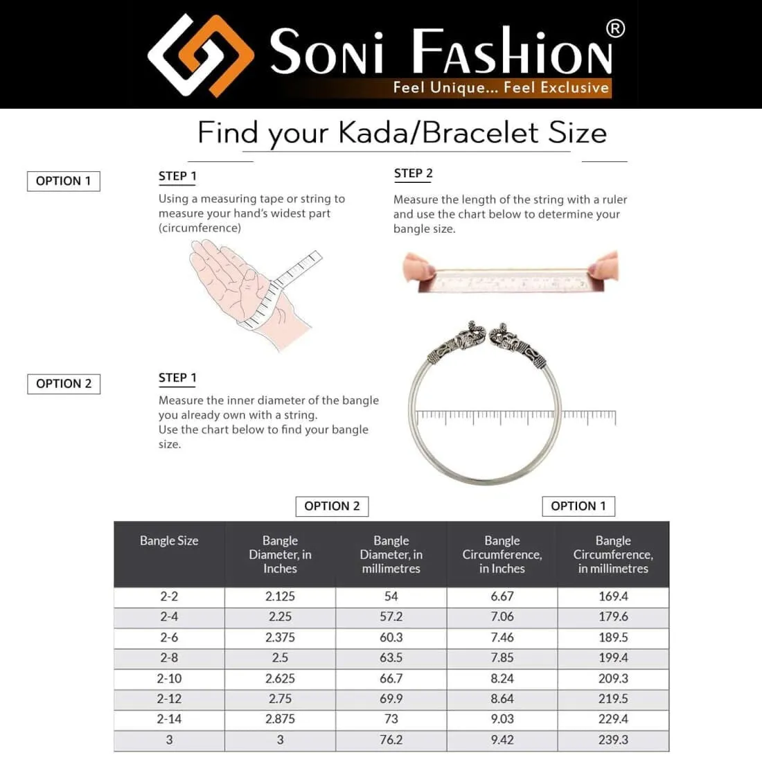 End Less Love Sophisticated Design Golden & Silver Color Kada for Men - Style A912