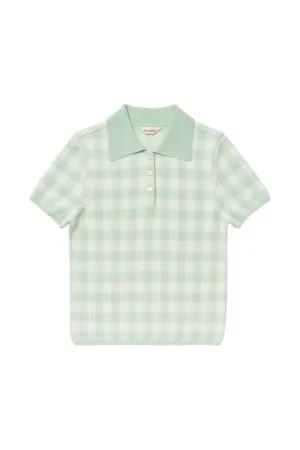 GREENICH Check Knit Pique_Mint