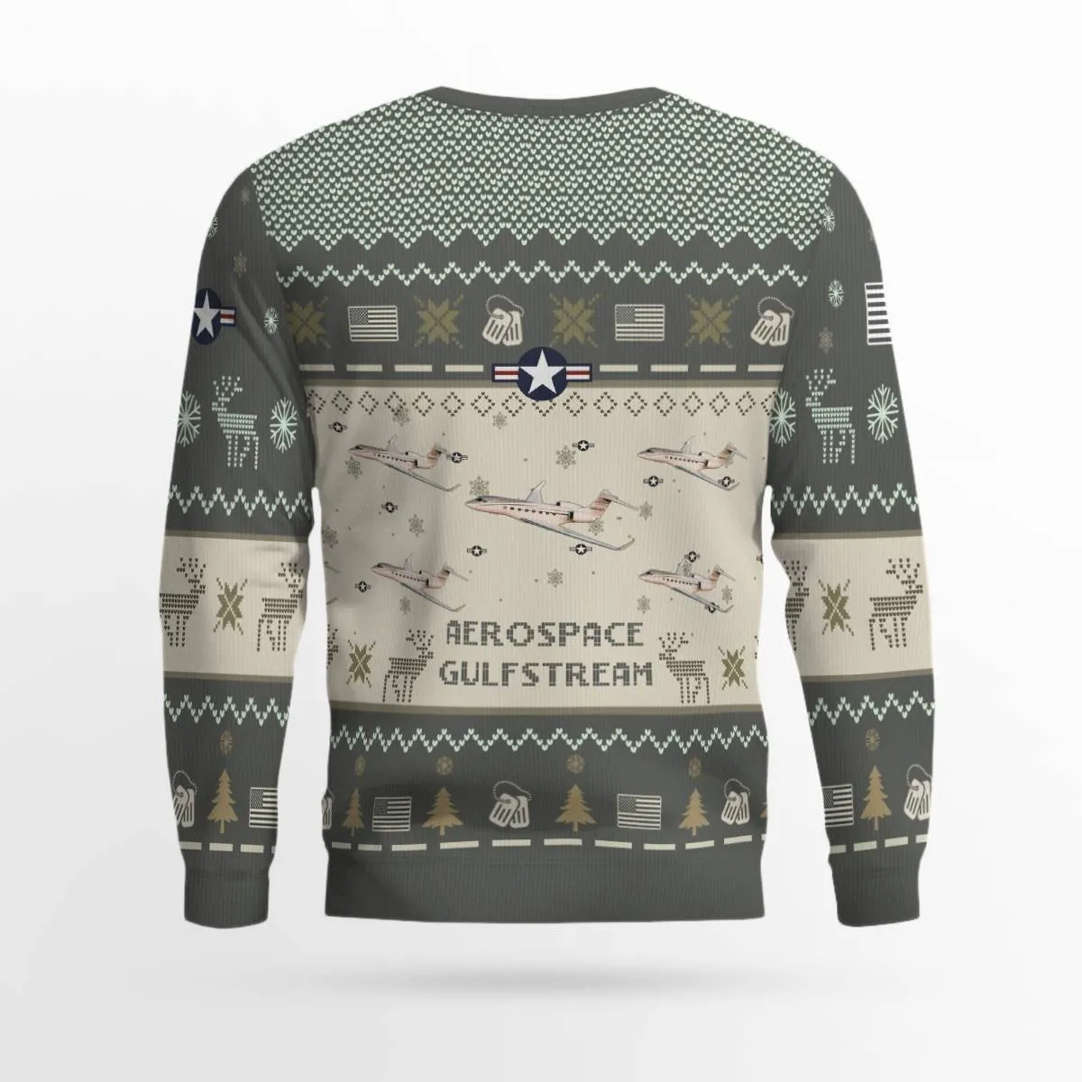 Gulfstream Aerospace Aircraft Ugly Sweater, Ugly Sweater Christmas Shirt for Men Dad Veteran