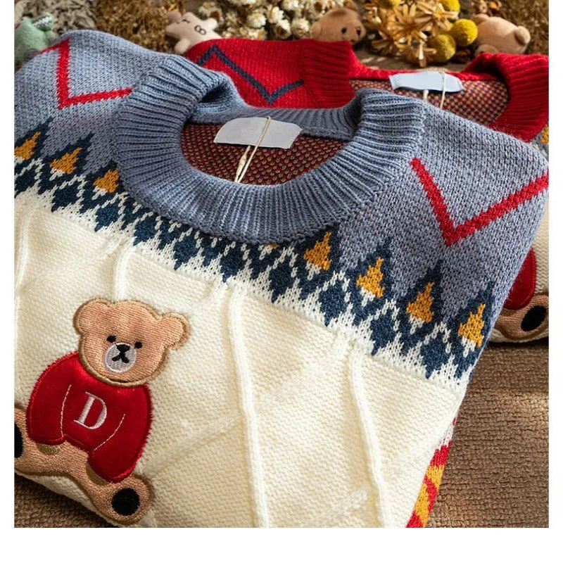 Harajuku Pullover Winter Bear Sweater - Embrace Cozy Elegance 🐻❄️