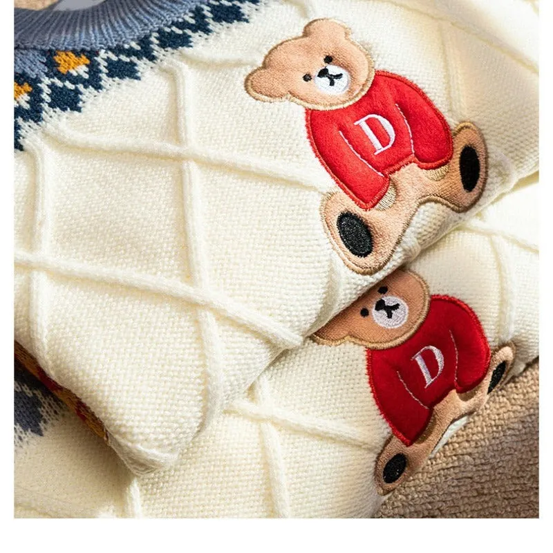 Harajuku Pullover Winter Bear Sweater - Embrace Cozy Elegance 🐻❄️