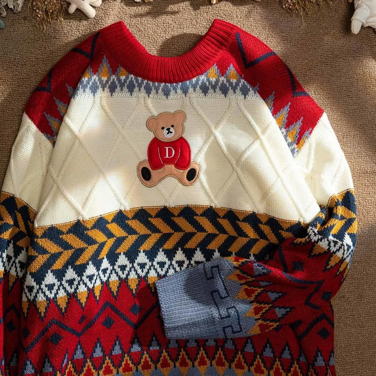 Harajuku Pullover Winter Bear Sweater - Embrace Cozy Elegance 🐻❄️