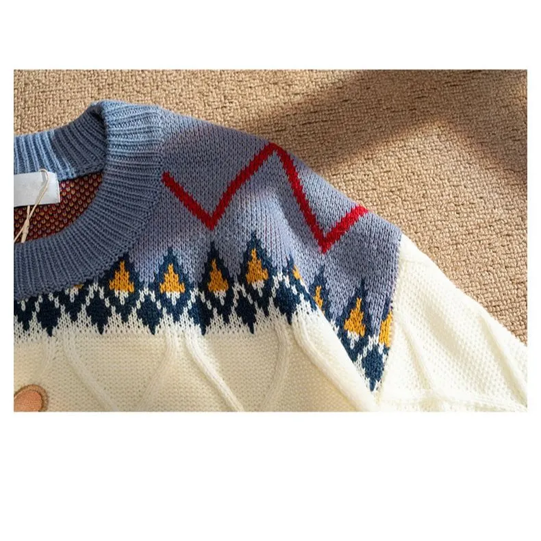 Harajuku Pullover Winter Bear Sweater - Embrace Cozy Elegance 🐻❄️