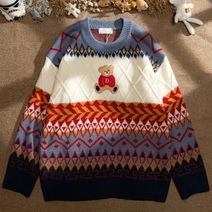 Harajuku Pullover Winter Bear Sweater - Embrace Cozy Elegance 🐻❄️