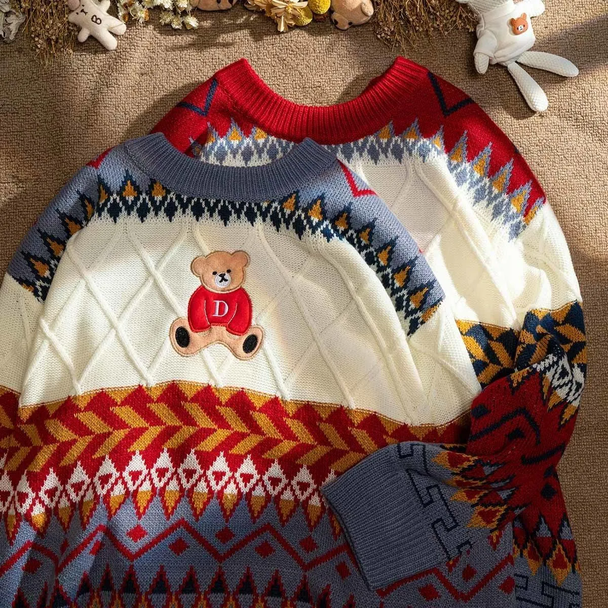 Harajuku Pullover Winter Bear Sweater - Embrace Cozy Elegance 🐻❄️