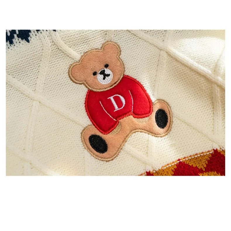 Harajuku Pullover Winter Bear Sweater - Embrace Cozy Elegance 🐻❄️