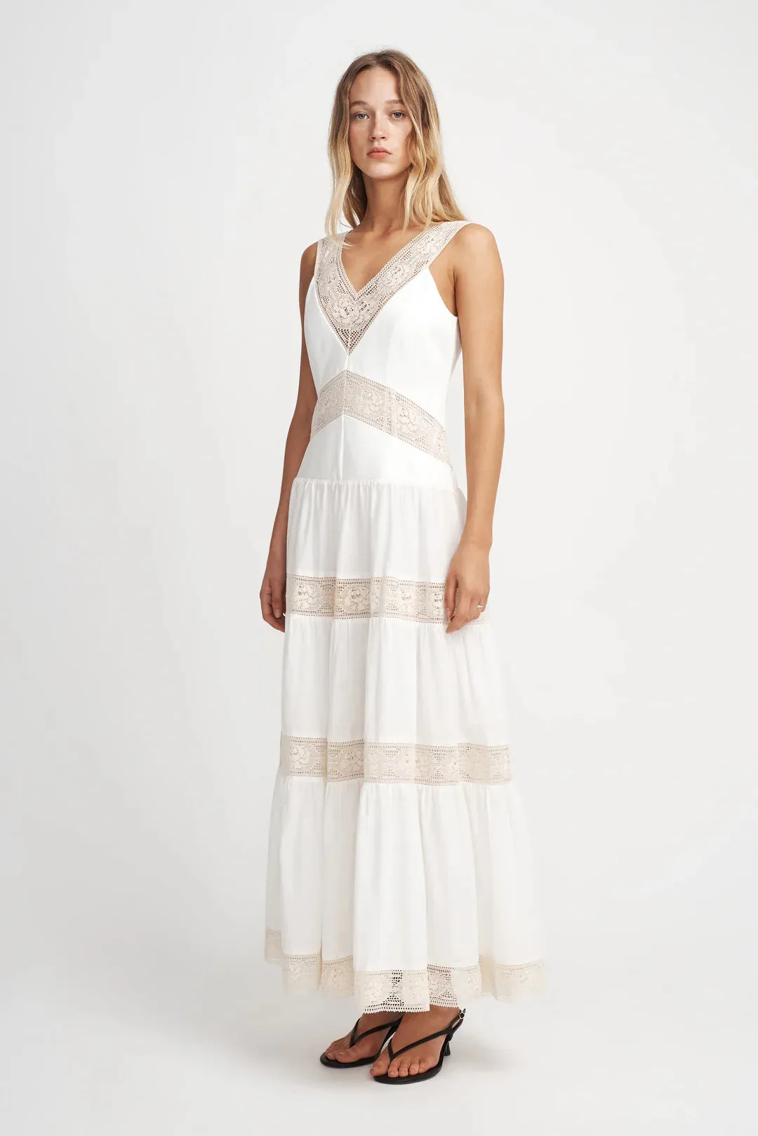 Herron Dress | Ivory & Beige | Organic Cotton