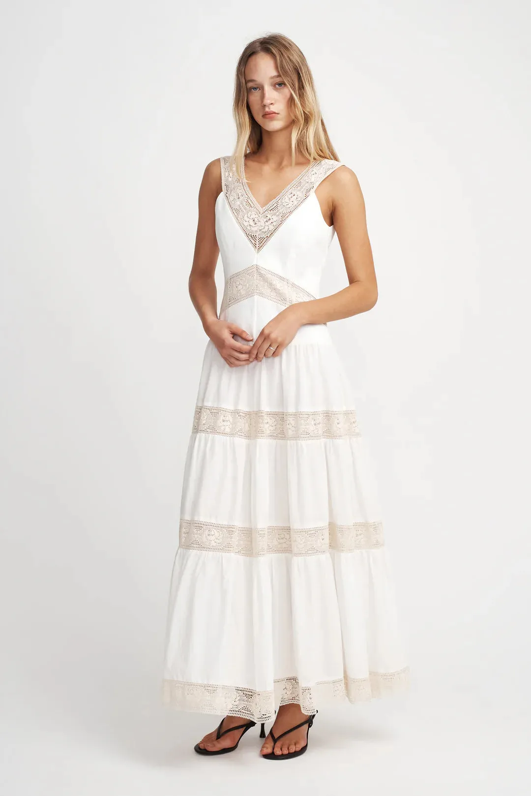 Herron Dress | Ivory & Beige | Organic Cotton