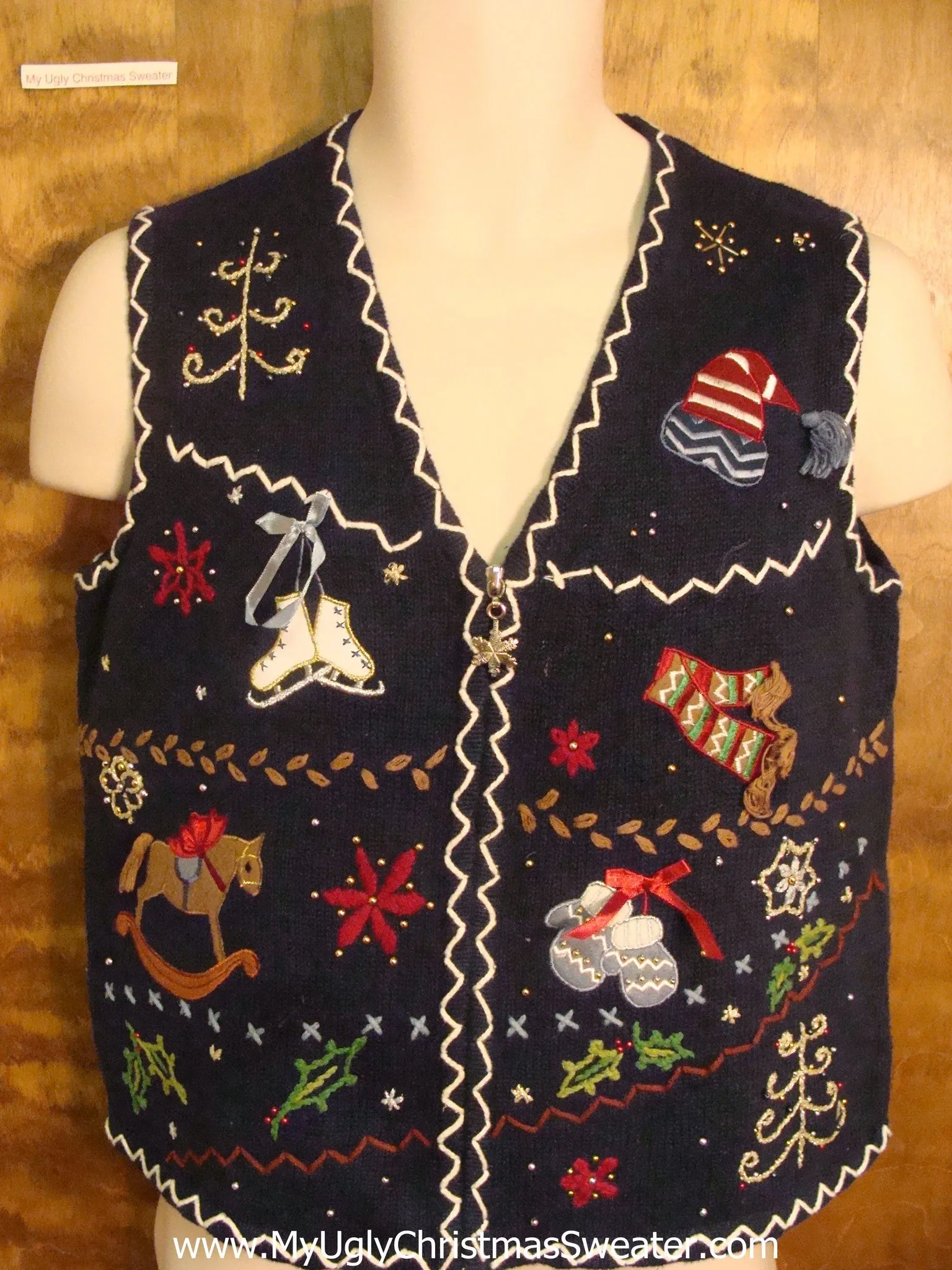 Holiday Decorations Ugly Sweater Vest for Xmas