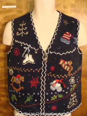 Holiday Decorations Ugly Sweater Vest for Xmas