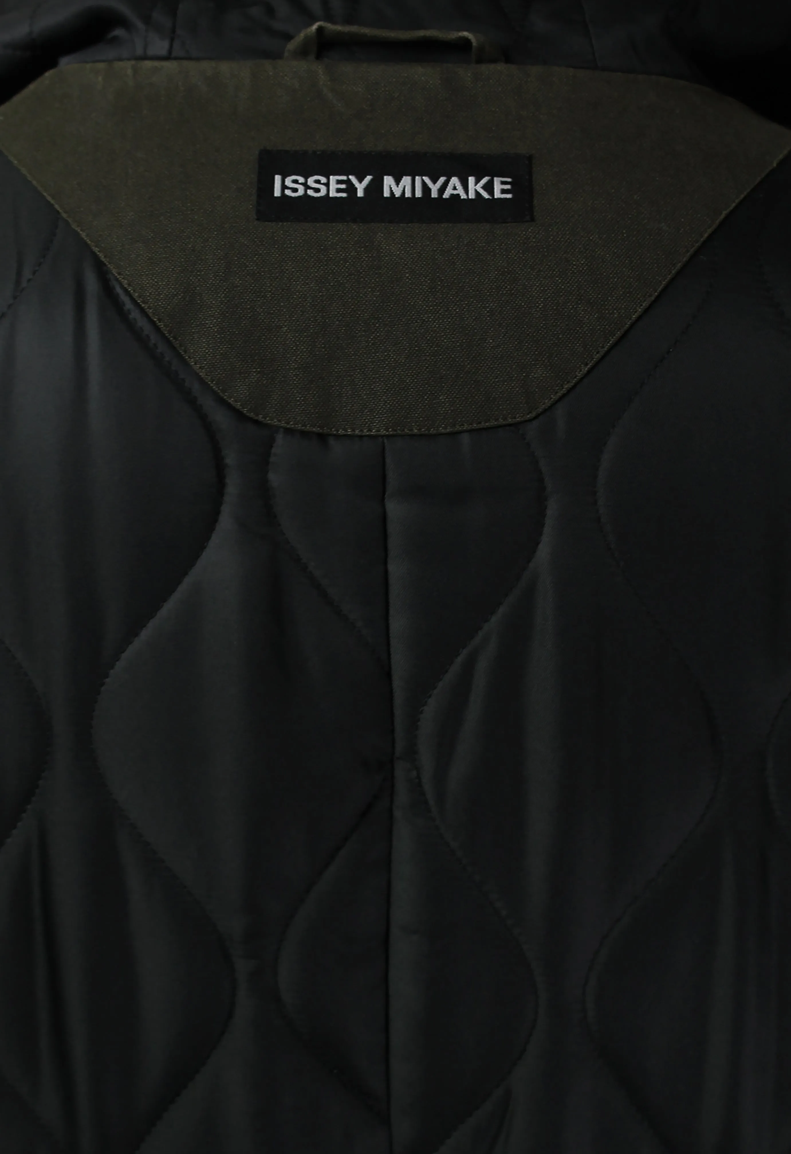 ISSEY MIYAKE MEN FW 2003 FUR TRIM HOODED COAT