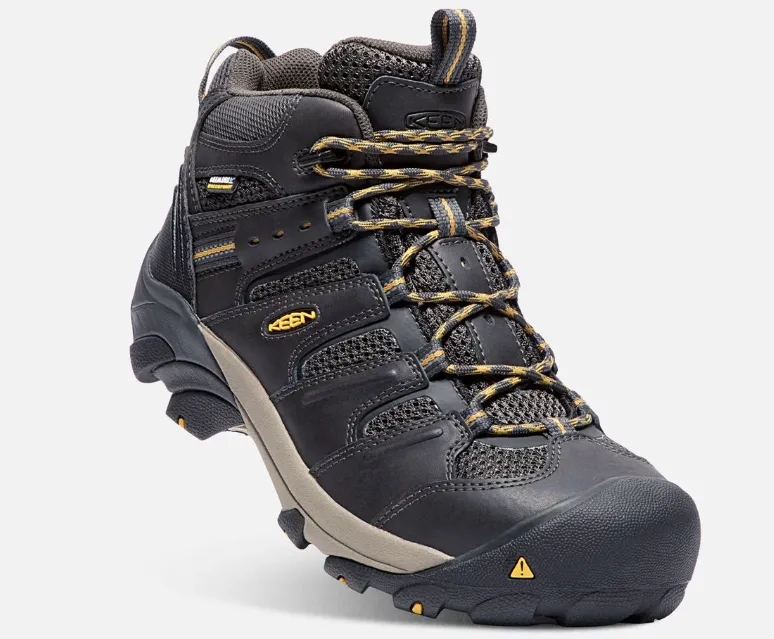 Keen Lansing Men's Waterproof Slip Resistant Electrical Hazard Steel Toe Mid Work Boot 1018079