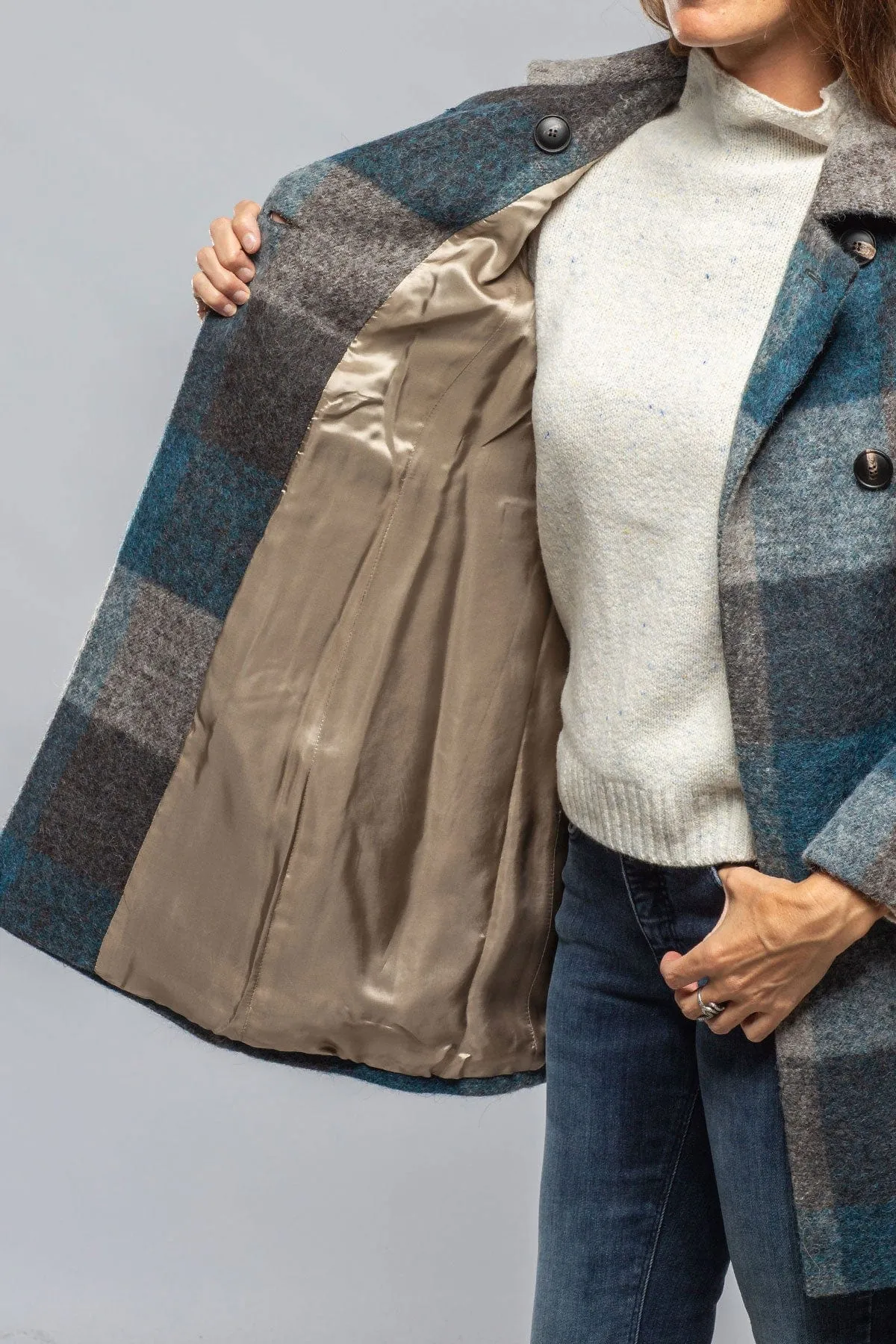 Lexi Dbl Brstd Plaid Swing Coat