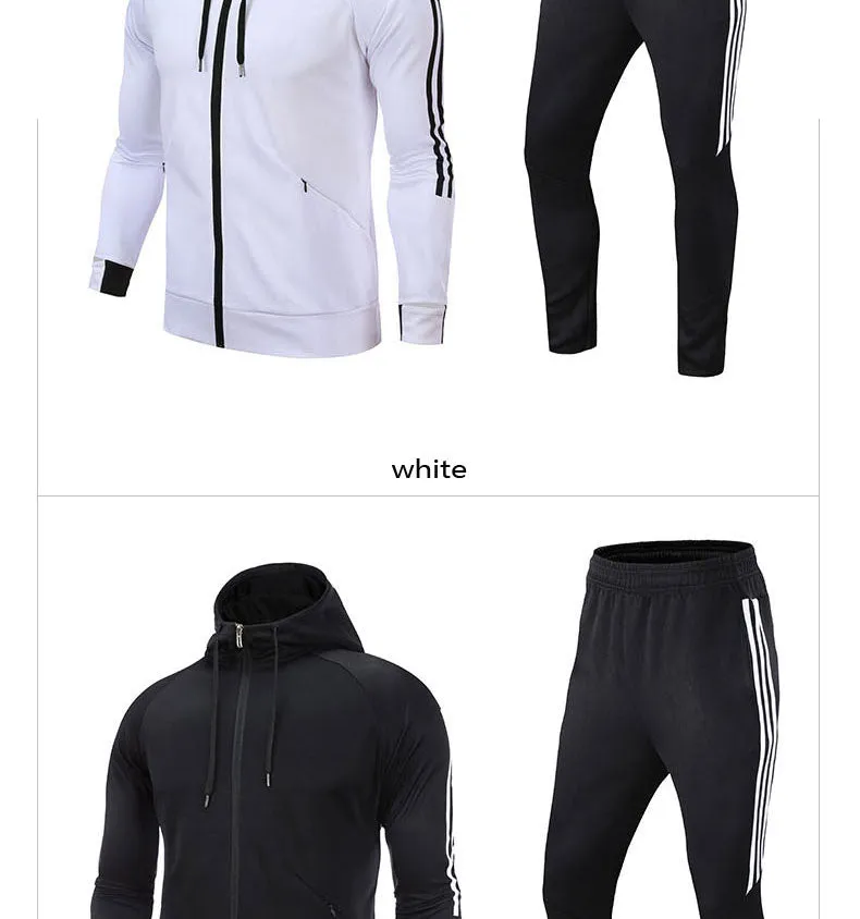 Long Sleeve Hooded Jacket Soccer Hoodie Running Jacket Adult Sports Training suit Sport Suit Autumn Winter Men Football Tracksuits