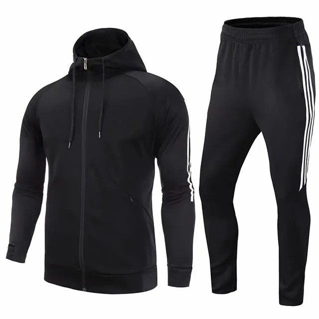 Long Sleeve Hooded Jacket Soccer Hoodie Running Jacket Adult Sports Training suit Sport Suit Autumn Winter Men Football Tracksuits