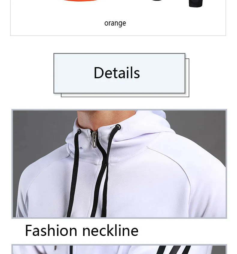 Long Sleeve Hooded Jacket Soccer Hoodie Running Jacket Adult Sports Training suit Sport Suit Autumn Winter Men Football Tracksuits