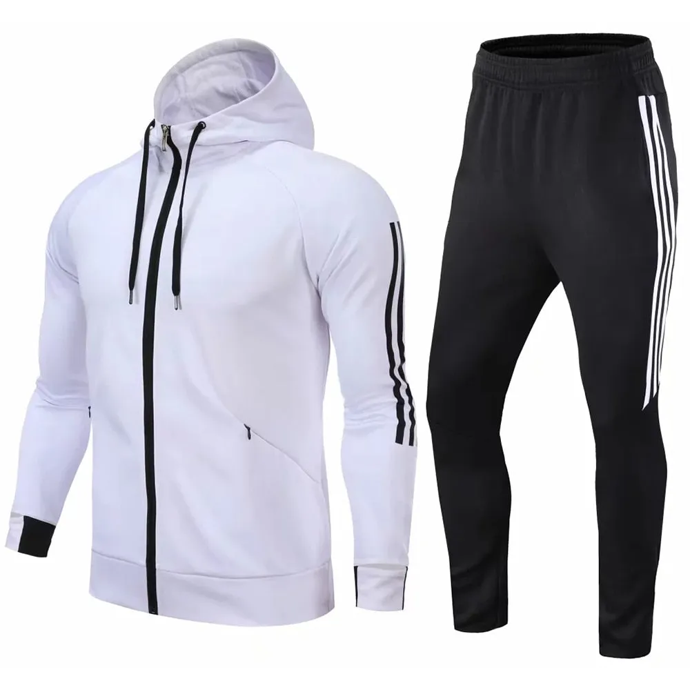 Long Sleeve Hooded Jacket Soccer Hoodie Running Jacket Adult Sports Training suit Sport Suit Autumn Winter Men Football Tracksuits