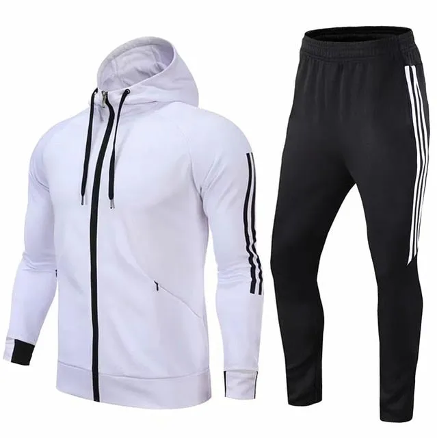 Long Sleeve Hooded Jacket Soccer Hoodie Running Jacket Adult Sports Training suit Sport Suit Autumn Winter Men Football Tracksuits