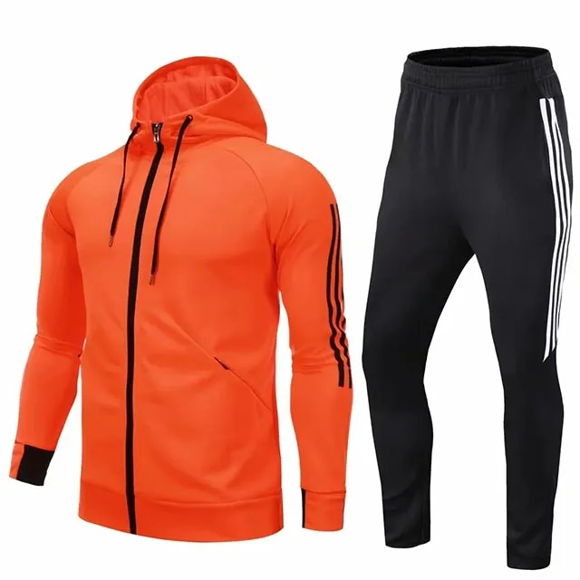 Long Sleeve Hooded Jacket Soccer Hoodie Running Jacket Adult Sports Training suit Sport Suit Autumn Winter Men Football Tracksuits