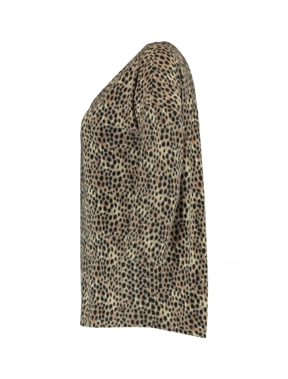Malia Beige Leopard Print Knit Top