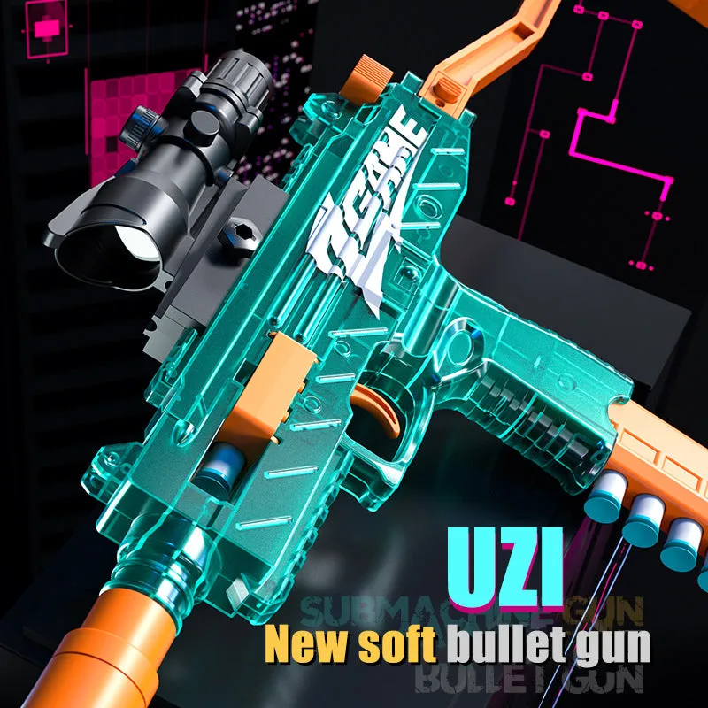 Manual bolt soft bullet gun MP9 toy submachine gun