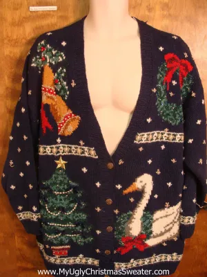 Merry Christmas Swan Bad Christmas Sweater