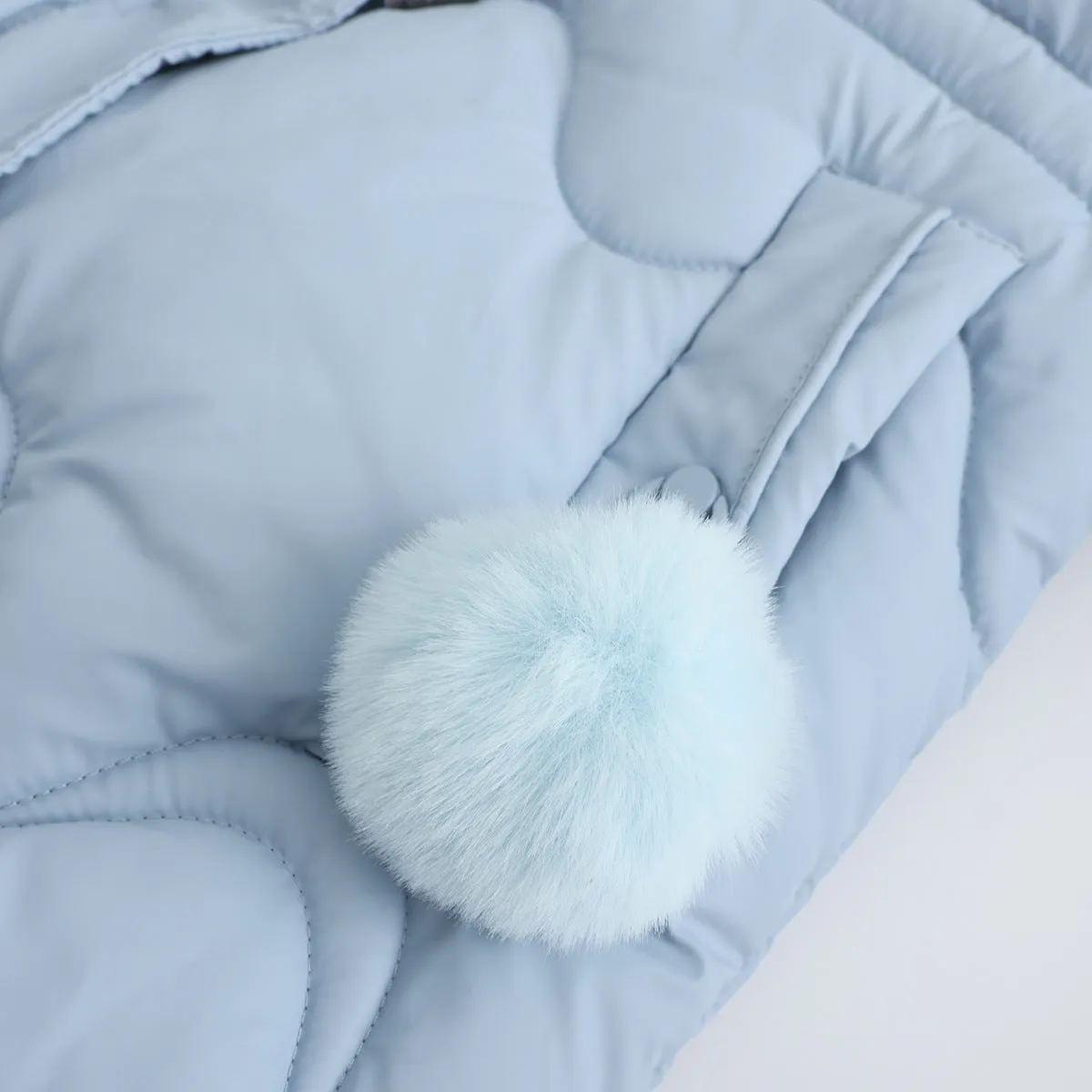Mid Length Fur Trim Hood Coat