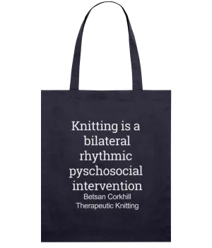 Navy Light Tote Bag - Knitting definition