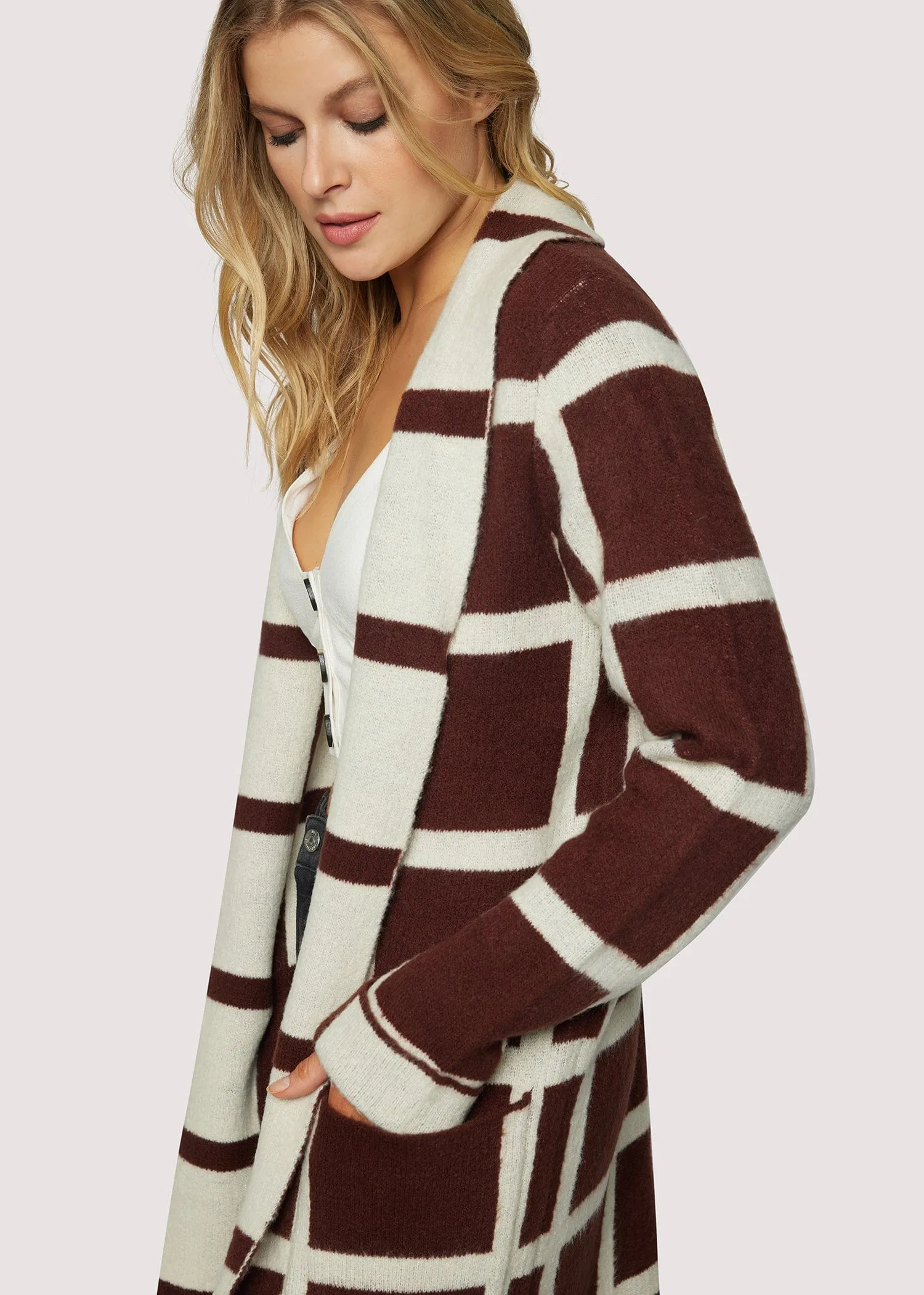 Off the Grid Cardi Dark Brown