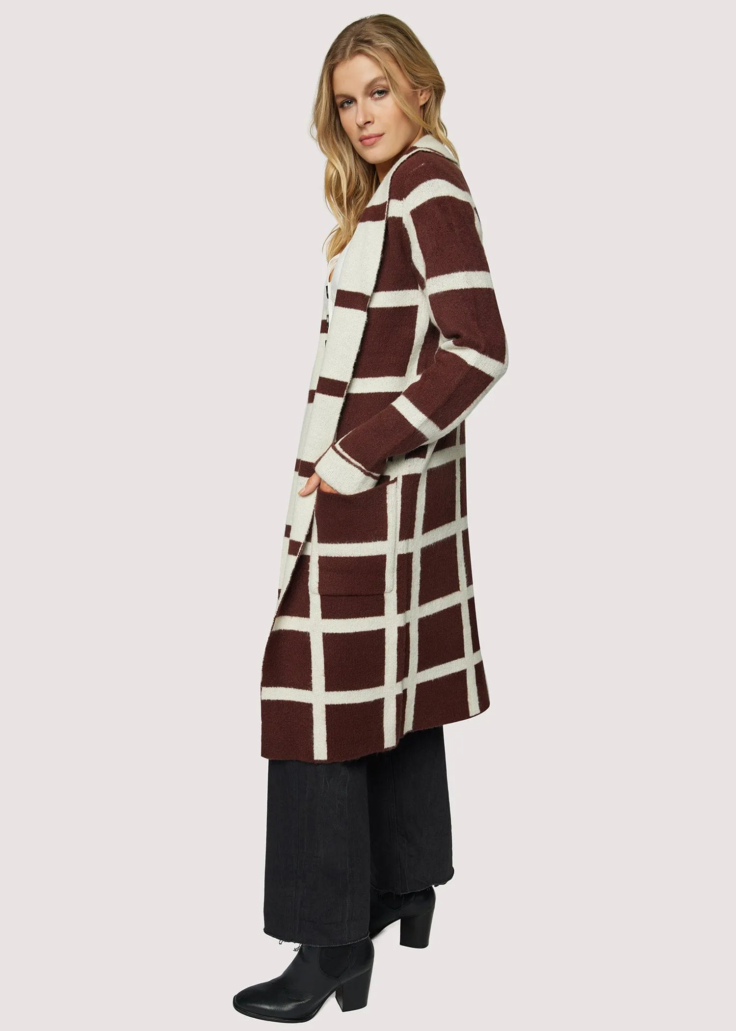 Off the Grid Cardi Dark Brown