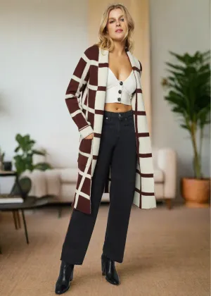 Off the Grid Cardi Dark Brown