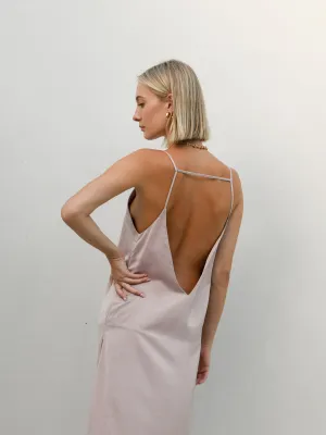 Omalia Silky Slip Dress -Dusty Pink