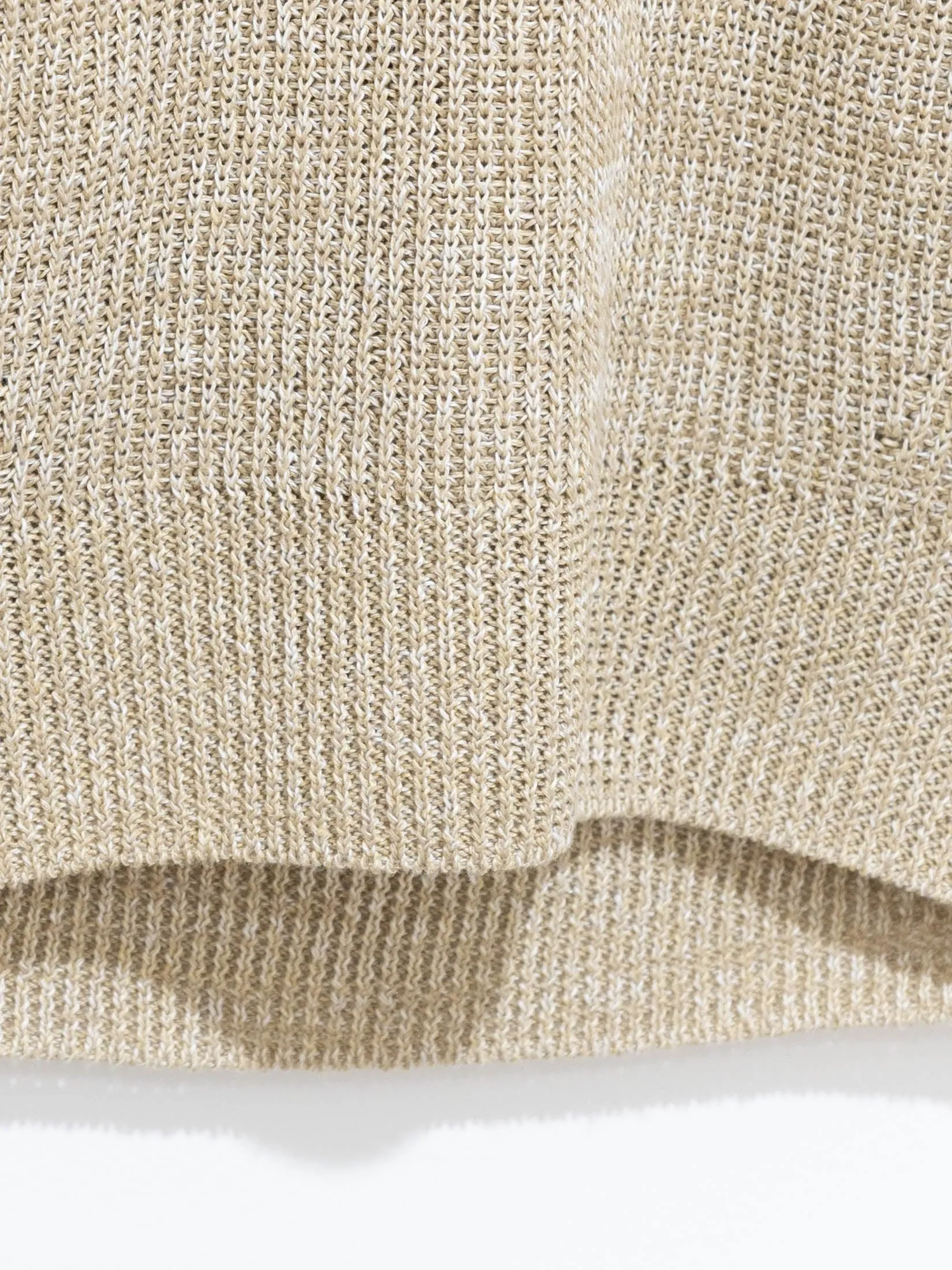 Organic Hemp Ribbed Sleeveless Knit - Beige Mix
