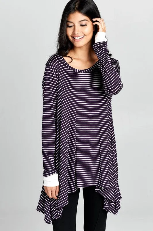 Pinstripe Trapeze Top